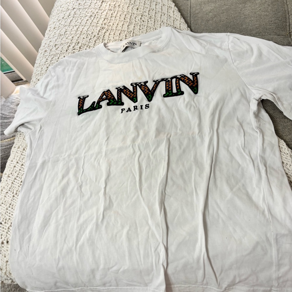 Lanvin White Sweatshirt Bold Logo Design